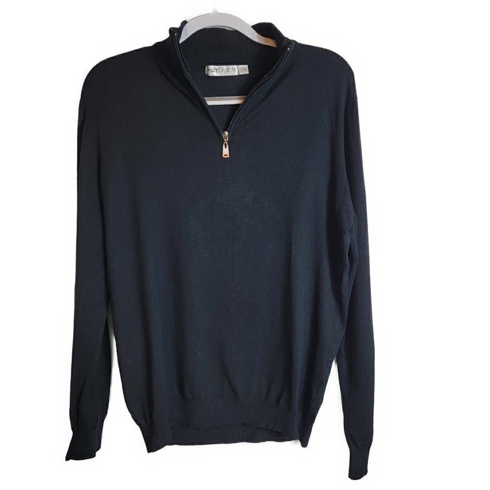 Marion Roth Men's Black Silk Blend Sweater - size L (T4)